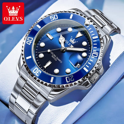 OLEVS 5885 Stainless Steel Strap Automatic Date Watch