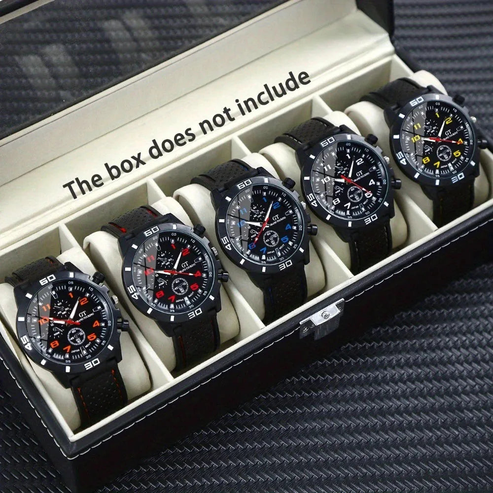 5-Piece Men's Watch Set Collection