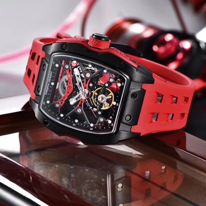 Montre Squelette Automatique ChronoState Obsidian Pulse pour Homme