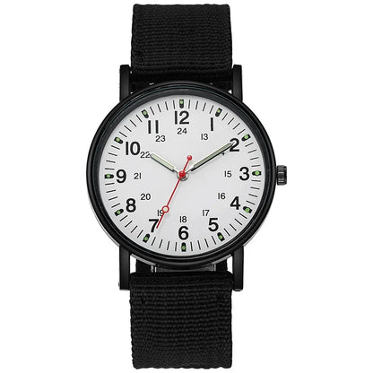 Men's analog watch with large dial and luminous hands