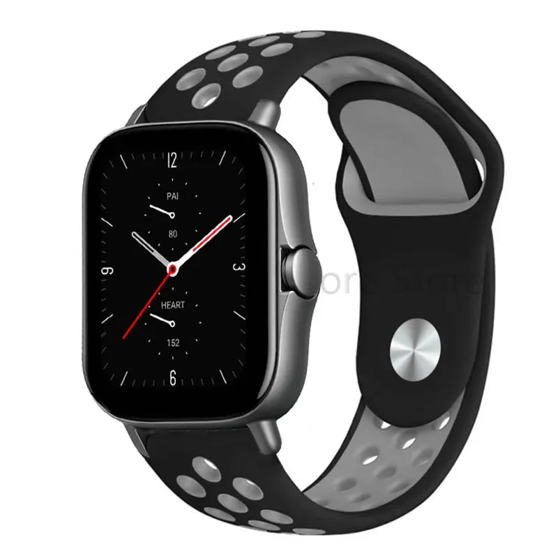 Silicone Strap For Amazfit GTS 4-3-2e Mini/GTR 4-3-Pro-2 47mm/GTR 2e/stratos 3 20mm/22mm Watch band sport Bracelet bip-U-S-lite