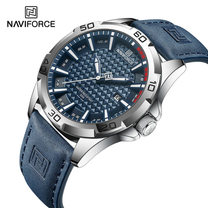 NAVIFORCE – Montres à Quartz Tendance pour Hommes, Bracelets en Cuir, Sport, Étanche, Calendrier, Horloge Relogio Masculino