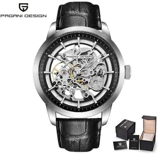 ChronoState Prestige Hollow Skeleton Luxury Leather Watch for Men