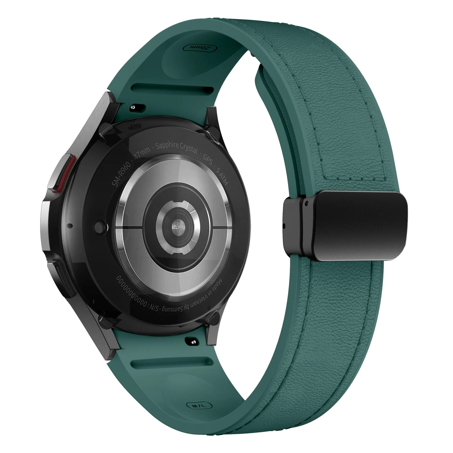 Genuine Leather+silicone Strap for Samsung Galaxy Watch 6 5 7 44mm 40mm 20 Bracelet Galaxy Watch 6 4 Classic 47mm 46mm 43mm 42mm