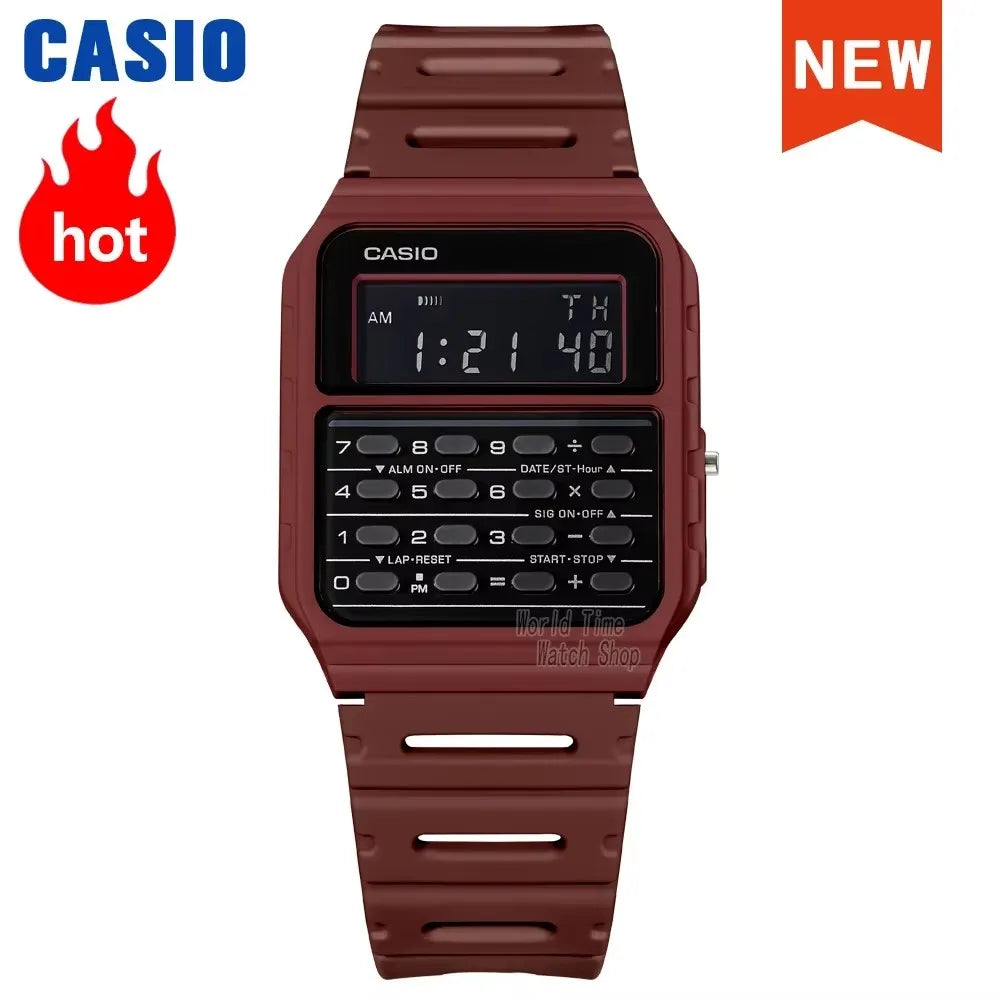 Montre Casio pour homme, ensemble de luxe, militaire, LED, relogio, étanche 50m, numérique, sport, quartz, style ordinateur rétro