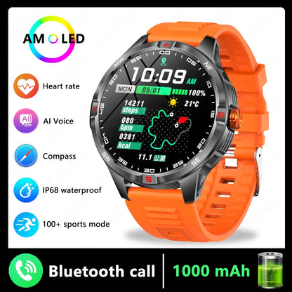 T-Rex 3 Military 1000mAh Battery Smart Watch Adult Men Compass Bluetooth Call AMOLED Screen Heart Rate Waterproof SmartWatches