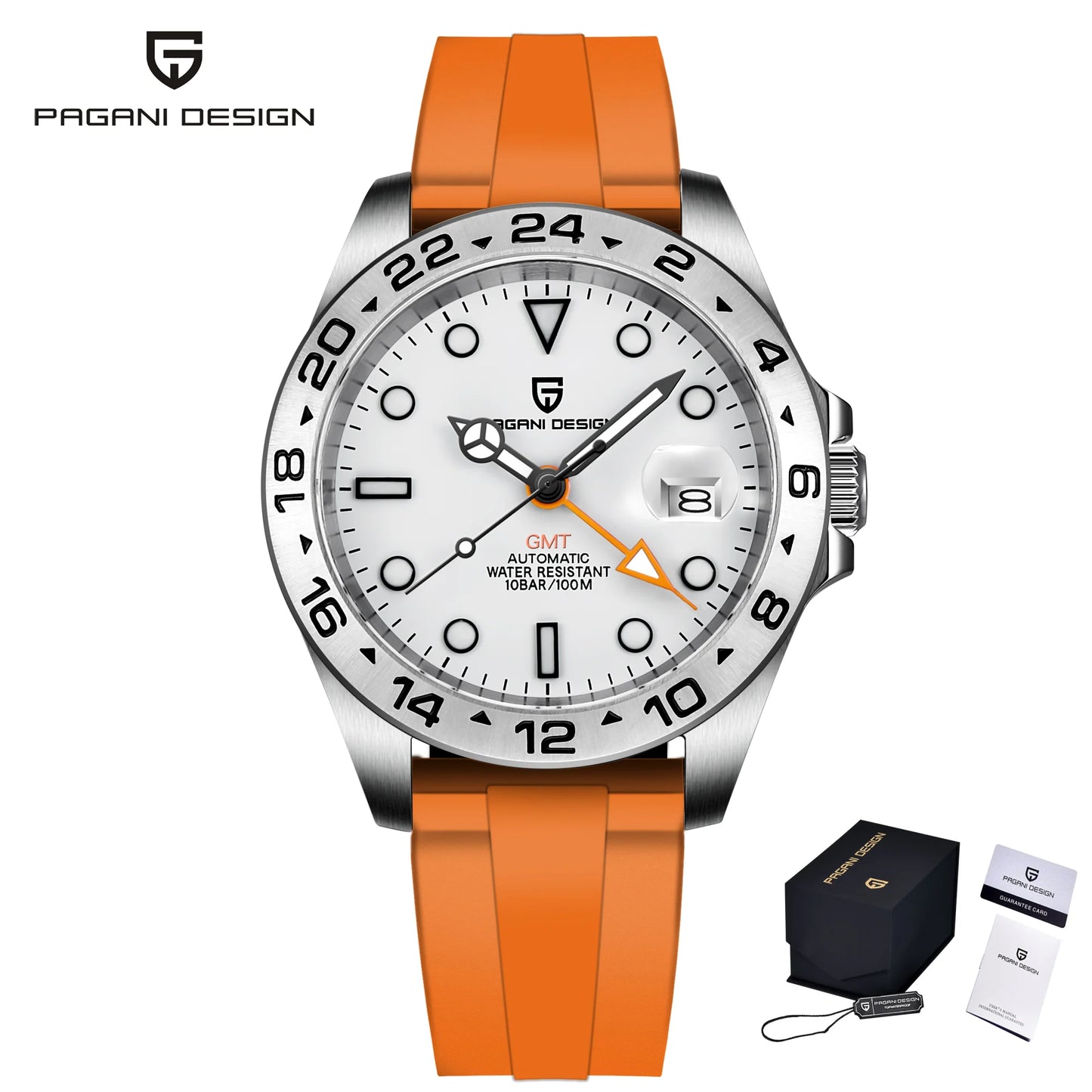 Pagani Design 2026 Nouvelle montre de plongée pour homme 42 mm saphir automatique mécanique GMT 100 m étanche PD1682