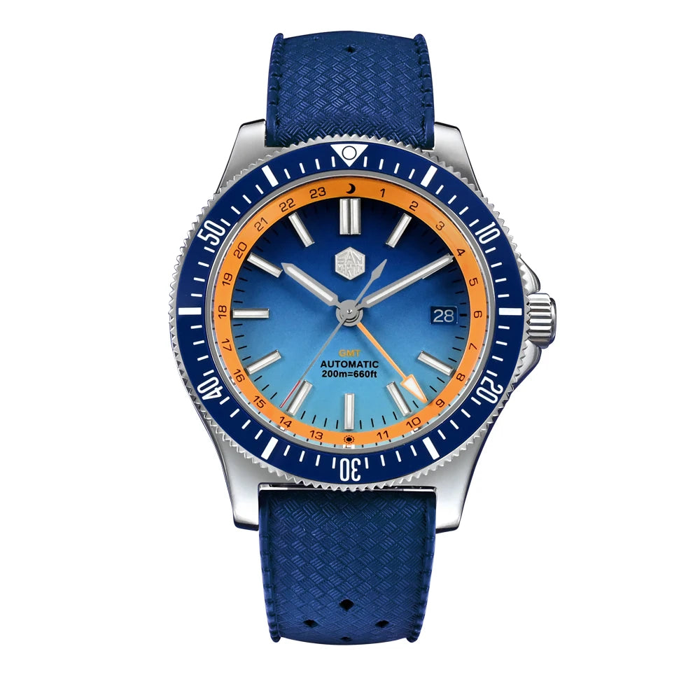 San Martin SN0119-G GMT Automatic Mechanical Watch Bracelet
