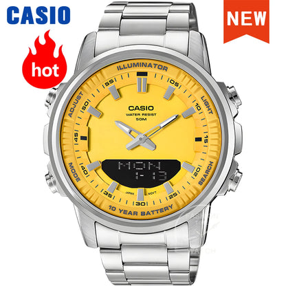 Montres Casio pour hommes, marque de luxe supérieure, ensemble pointeur LED double affichage étanche militaire, montre relogio masculino série AMW-880