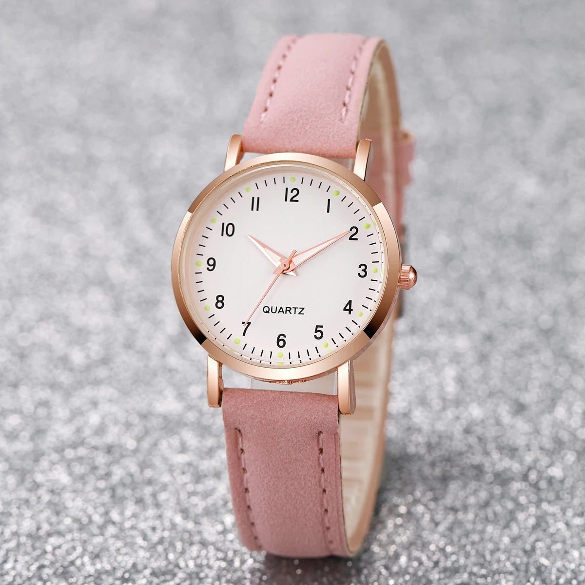 Montres Femme Tendance Décontractées Cadran Arabe Dames Bracelet Cuir Montre à Quartz Reloj Mujer Cadeau Fille