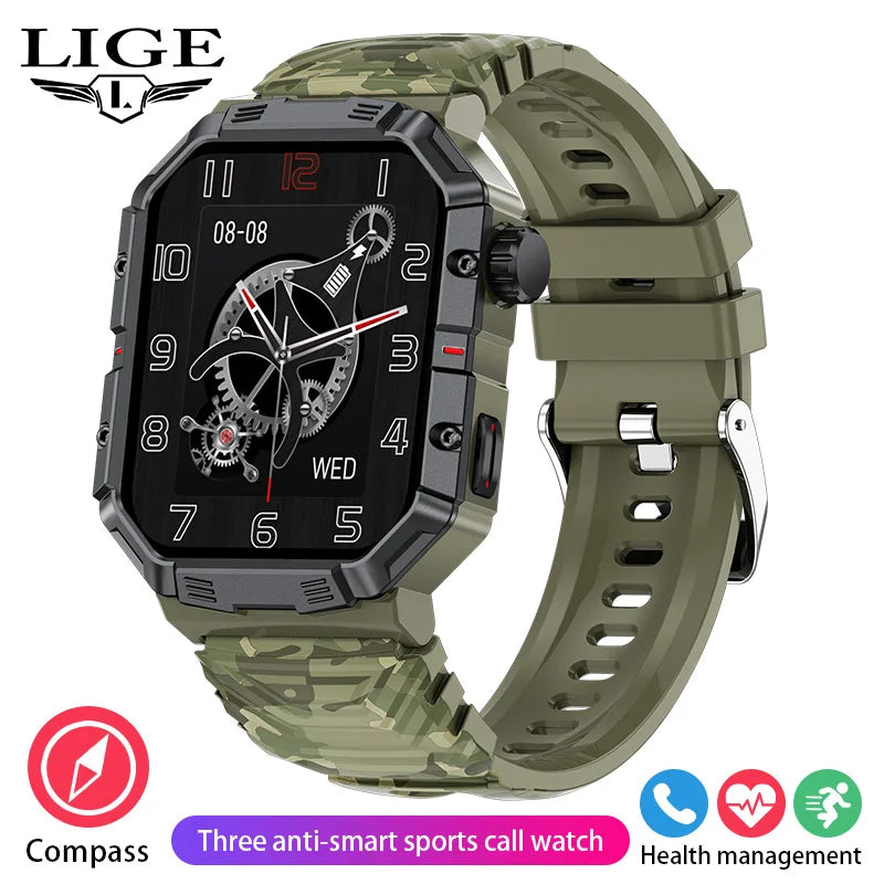 LIGE Montre intelligente GPS Suivi d'activité Appel Bluetooth Moniteur de santé 24h Sport Fitness Étanche Vente flash Bracelet femme