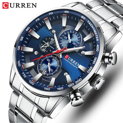 Nouvelles montres pour hommes Top Marque de luxe CURREN Montre homme à quartz Sport Étanche Montres-bracelets Chronographe Date Relogio Masculino