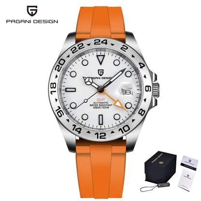 Pagani Design 2026 Nouvelle montre de plongée pour homme 42 mm saphir automatique mécanique GMT 100 m étanche PD1682