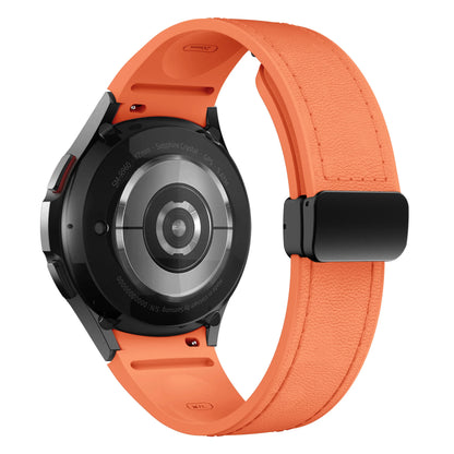 Genuine Leather+silicone Strap for Samsung Galaxy Watch 6 5 7 44mm 40mm 20 Bracelet Galaxy Watch 6 4 Classic 47mm 46mm 43mm 42mm