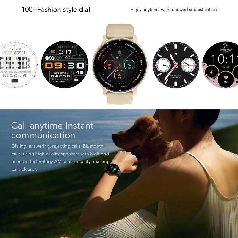 Montre connectée ultra-fine 2026 pour homme avec plus de 100 modes sportifs, surveillance de la fréquence cardiaque, assistant vocal IA, appels Bluetooth