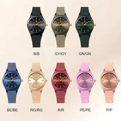 Montres NAVIFORCE NF5056 pour femmes, bracelet en silicone souple de haute qualité