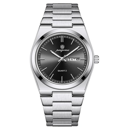 PAAZOMU Ultra Thin Quartz Watch Men Women Minimalist Style Waterproof Luminous Wristwatch Comfortable Strap Daily Office Gift