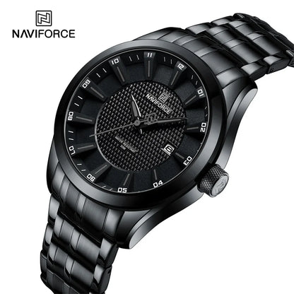 Montre NAVIFORCE Homme de Marque Haut de Gamme Étanche Quartz Business Décontractée Montres-bracelets Bracelet Acier Inoxydable Date Horloge Relogio Masculino