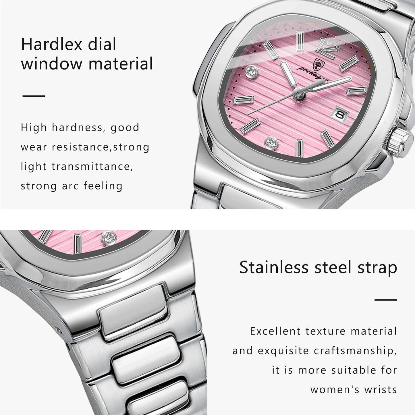 ChronoState Velvet Square Luxury Quartz Watch for Women