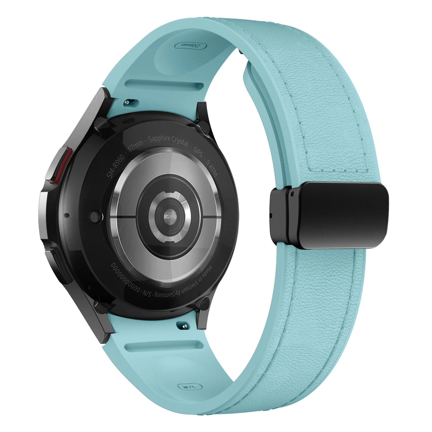 Genuine Leather+silicone Strap for Samsung Galaxy Watch 6 5 7 44mm 40mm 20 Bracelet Galaxy Watch 6 4 Classic 47mm 46mm 43mm 42mm