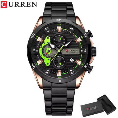 Stainless Steel Chronograph Luminous Dial Watch