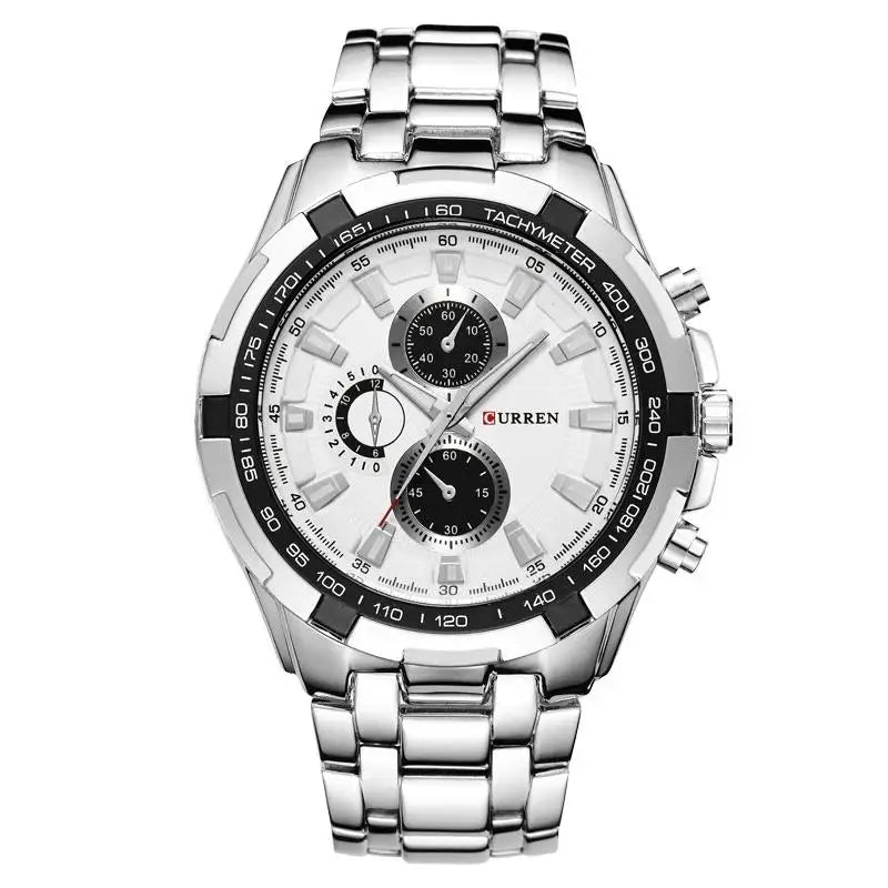 CURREN 8023 Montre à Quartz Homme Étanche Sport Militaire Montres Hommes Affaires Acier Inoxydable Montre-bracelet Homme Horloge Reloj Hombre
