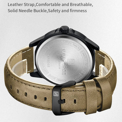 Montres Homme NAVIFORCE Montres-bracelets à Quartz Lumineuses Étanche Calendrier Business Horloges Cadeau Relogio Masculino 2025