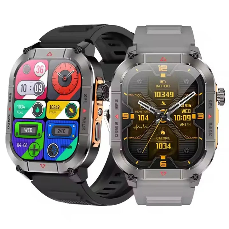 Nouvelle Montre Intelligente HK84 Homme AMOLED Extérieure GPS Positionnement Sportif Boussole Suivi de Forme Physique Appel BT Surveillance Santé Montre Connectée