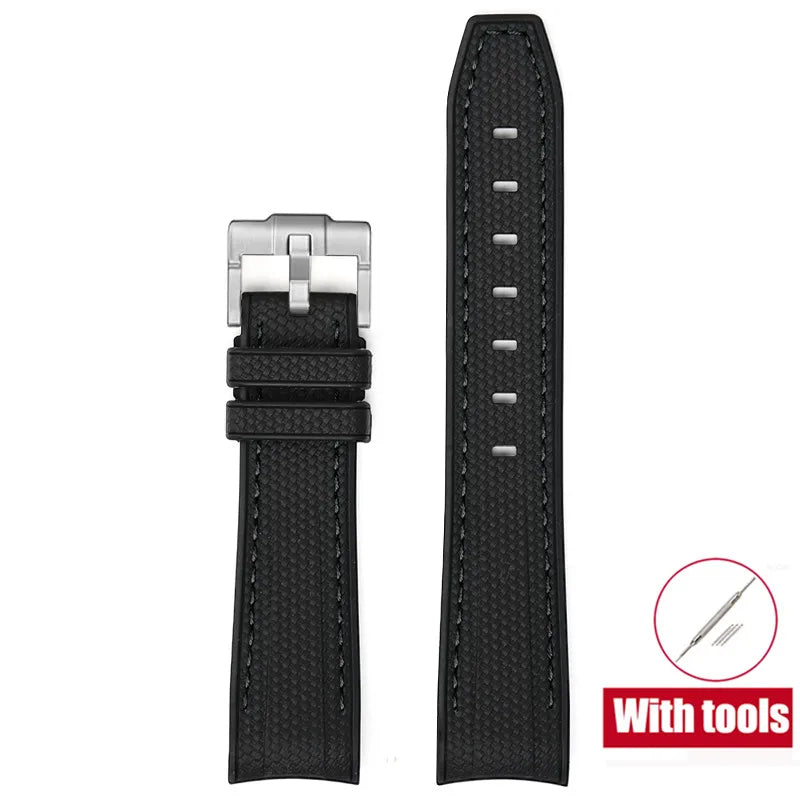 20mm Diving Strap for Omega X Swatch Joint MoonSwatch Men Women Arc Curved End TPU Rubber Bracelet for Rolex Watch Band Tools