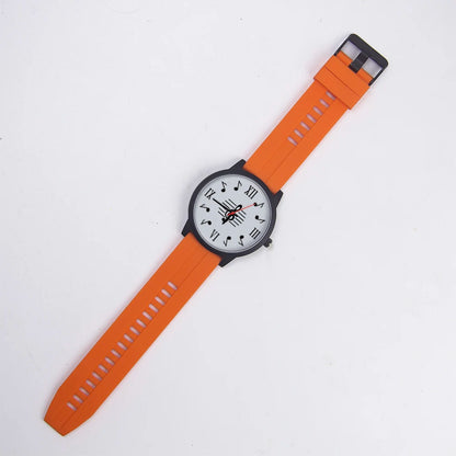 Montres-bracelets à quartz à symbole, Souvenir, Livraison gratuite, Montre-bracelet en or rose pour homme, Cadeau d'expert en musique, Naviforce, Note noire, Argent
