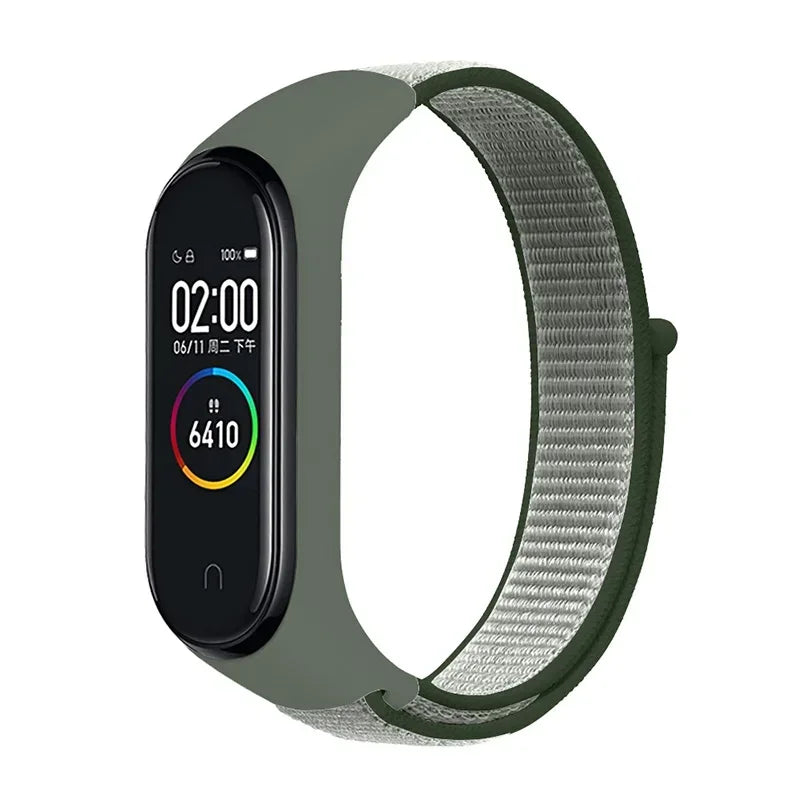 Nylon loop Mi band 4 5 6 Strap Replacement Soft Adjustable Wrist Watchband Pulsera correa For Xiaomi Mi band 3 4 5 6 7 Bracelet