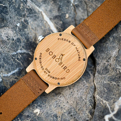 BOBO BIRD Montres en bois de bambou Homme Top Luxe Personnalité Montre-bracelet pour Lui Cadeaux Saint Valentin Horloge Simple Dropshipping OEM