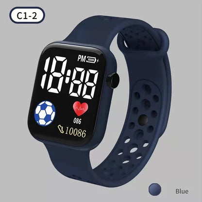 Montre numérique LED 2026 pour enfants garçons Montres de sport étanches filles Montre numérique en silicone Montre électronique décontractée pour enfants Reloj