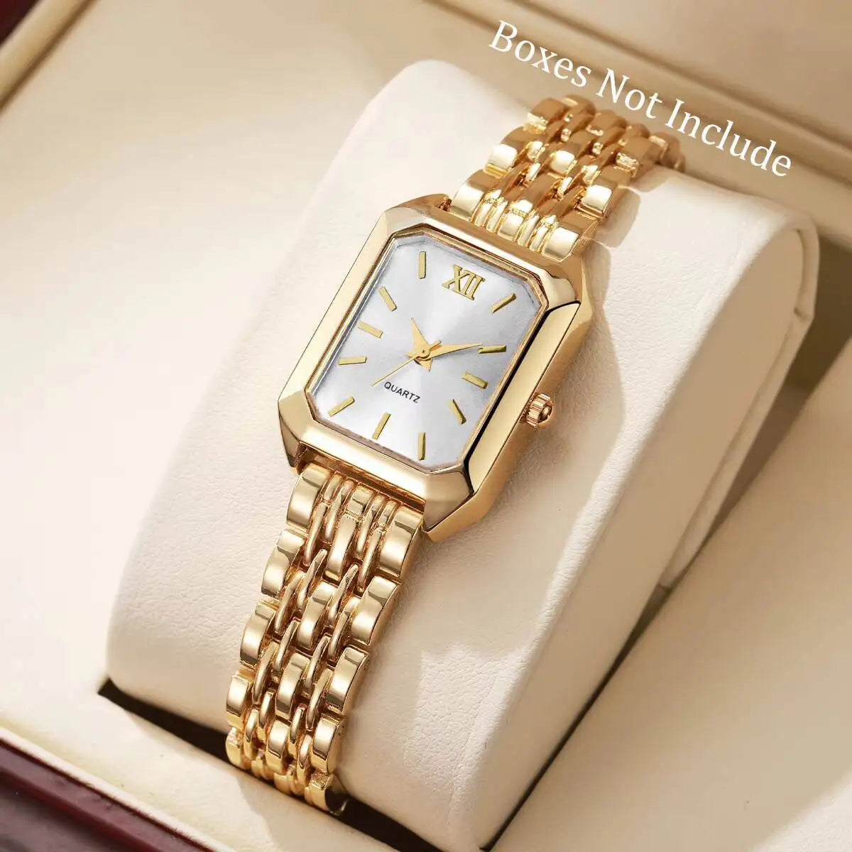 ChronoState Velvet Grace Elegant Rectangle Quartz Watch for Women