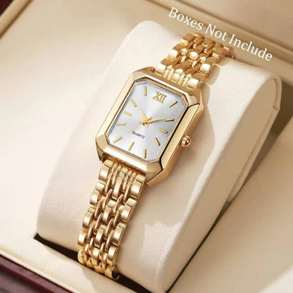 ChronoState Velvet Grace Elegant Rectangle Quartz Watch for Women