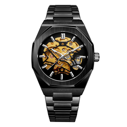 FORSINING Montres Homme Automatiques de Marque Supérieure Mécanique Transparente Étanche Militaire en Acier Inoxydable Montres-bracelets Sport