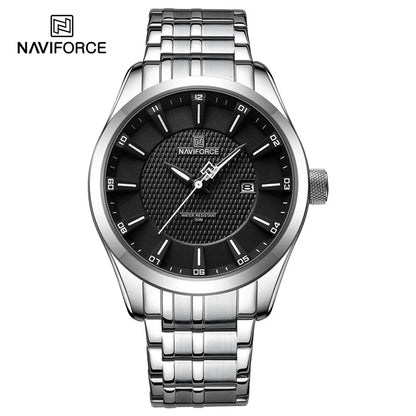Montre NAVIFORCE Homme de Marque Haut de Gamme Étanche Quartz Business Décontractée Montres-bracelets Bracelet Acier Inoxydable Date Horloge Relogio Masculino