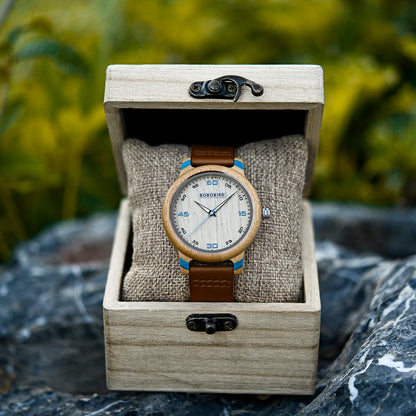 BOBO BIRD Montres en bois de bambou Homme Top Luxe Personnalité Montre-bracelet pour Lui Cadeaux Saint Valentin Horloge Simple Dropshipping OEM