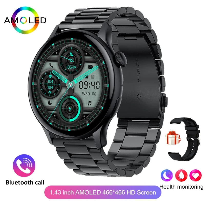 Nouvelle montre intelligente AMOLED True 2026 pour femmes, écran toujours allumé, résolution 466*466 HD, suivi de santé, appels vocaux, NFC, Smartwatch pour femmes