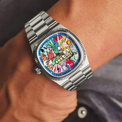 Montre rétro carrée pour hommes, marque de luxe légère, cadeau authentique 2026, nouveau bracelet en acier inoxydable, montre à quartz étanche