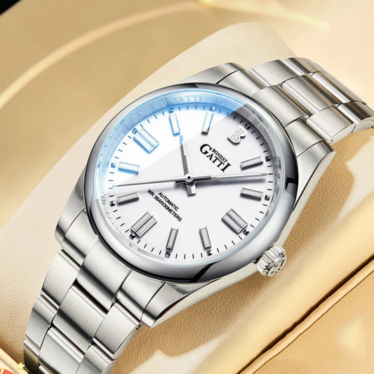 BONEST GATTI Men Automatic Watch 40mm Mechanical Wristwatch 30M Waterproof Sapphire Mirror Luminous Horse Year Dial
