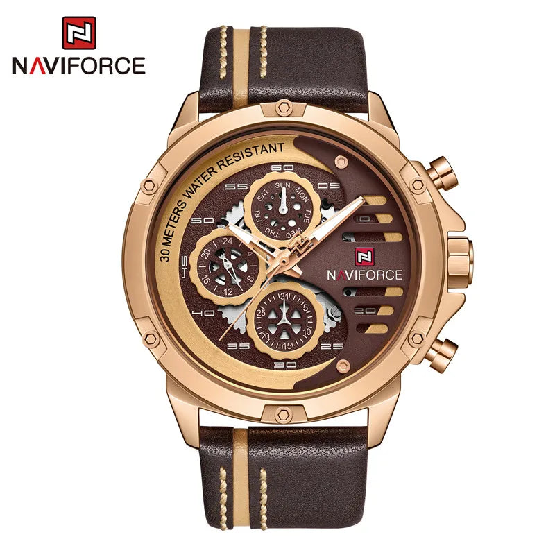 NAVIFORCE Nouvelle Montre Militaire Sportive Homme Montre-Bracelet d'Affaires Masculine Montres Décontractées Intelligentes de Luxe Relogio Masculino