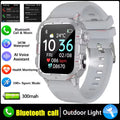 2026 Military Outdoor Smart Watch Men's GPS Flashlight Bluetooth Call 2.01" AMOLED Screen 3ATM Waterproof Sports Smartwatch Hw12