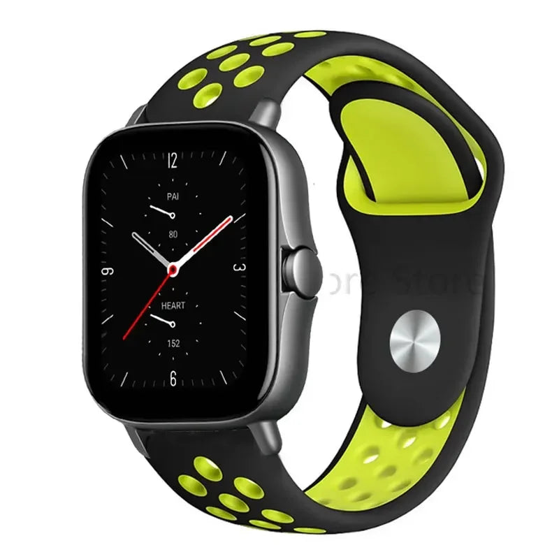 Silicone Strap For Amazfit GTS 4-3-2e Mini/GTR 4-3-Pro-2 47mm/GTR 2e/stratos 3 20mm/22mm Watch band sport Bracelet bip-U-S-lite