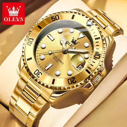 OLEVS 5885 Stainless Steel Strap Automatic Date Watch