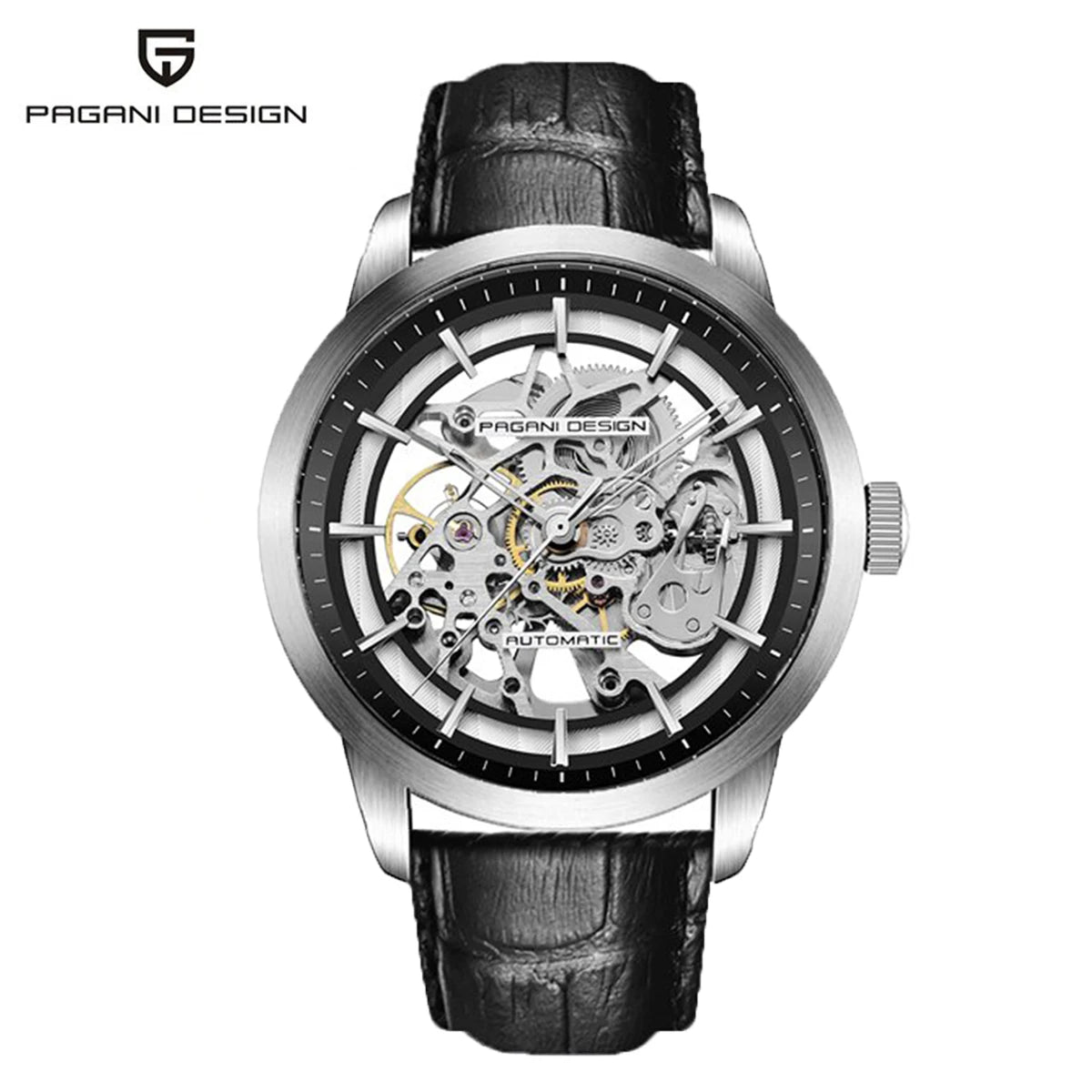 ChronoState Falcon Edge Automatic Skeleton Leather Watch for Men