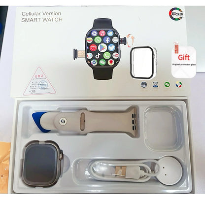 Montre intelligente CD99 8 Go de RAM AMOLED Wifi ROM GPS 128 Go Position Téléchargement d'applications Bluetooth Hommes Femmes Version carte cellulaire Montre connectée