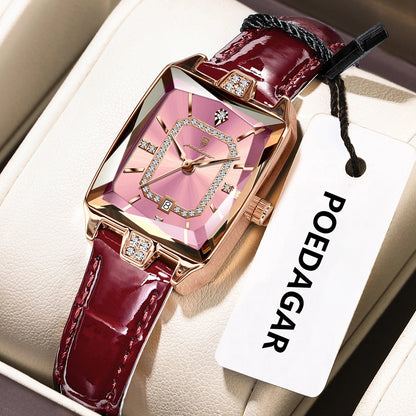 POEDAGAR Original Luxury Women Wristwatch Waterproof Leather Date Woman Watch Elegant High Quality Quartz Women's Watches Reloj