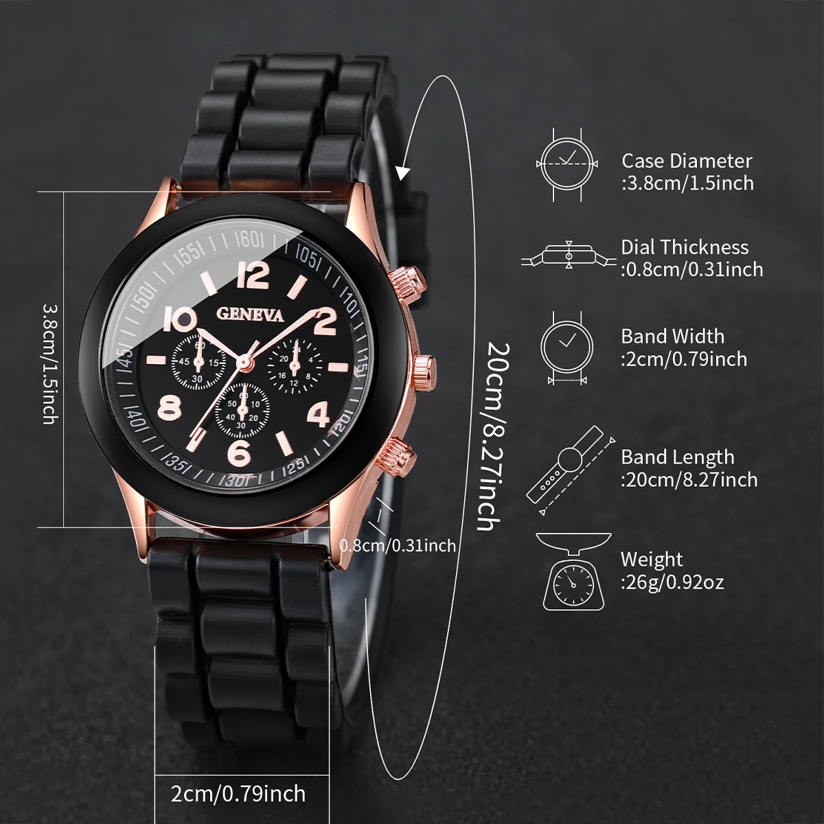 Montres de couple 4 pièces, à la mode, pour femmes arabes, montres-bracelets décontractées à quartz avec bracelet en silicone et bracelets magnétiques en forme de cœur