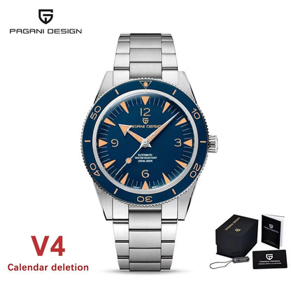 PAGANI DESIGN 2025 Luxe Hommes Mouvement 8215 V4 Montre-bracelet Automatique Mécanique Étanchéité 20bar Saphir Acier inoxydable reloj